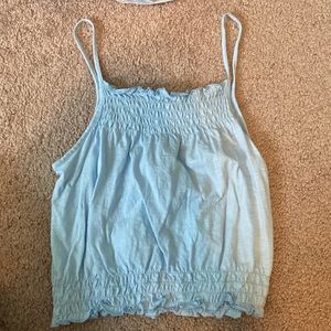 pacsun light blue halter crop top